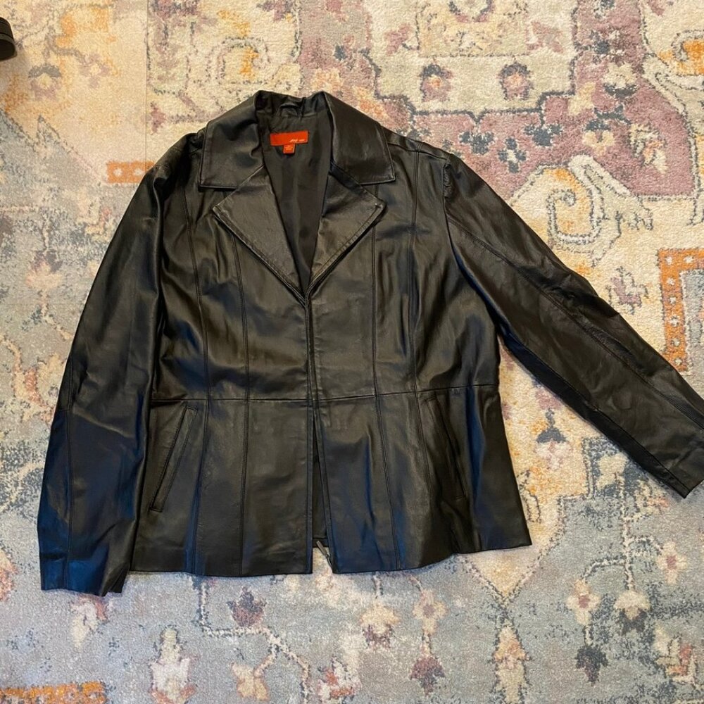 Max USA 100% Leather Jacket, Size 3X